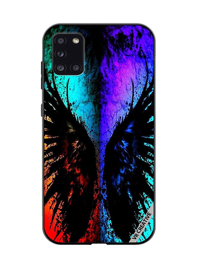 VR CREATIVE Protective Case Cover For Samsung Galaxy A31 Peace Sign Of Butterfly Design Multicolour - Image 1