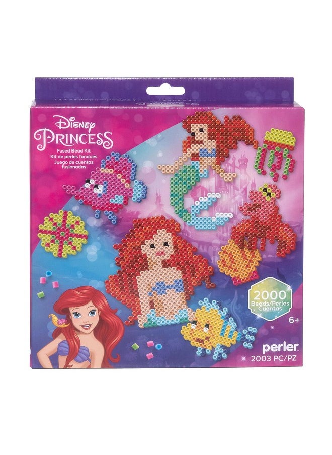 Perler - Perler Disney's The Little Mermaid Fused Bead Craft Activity Kit, Includes 9 Patterns, Finished Project Sizes Vary, Multicolor 2003 Pieces - Image 1