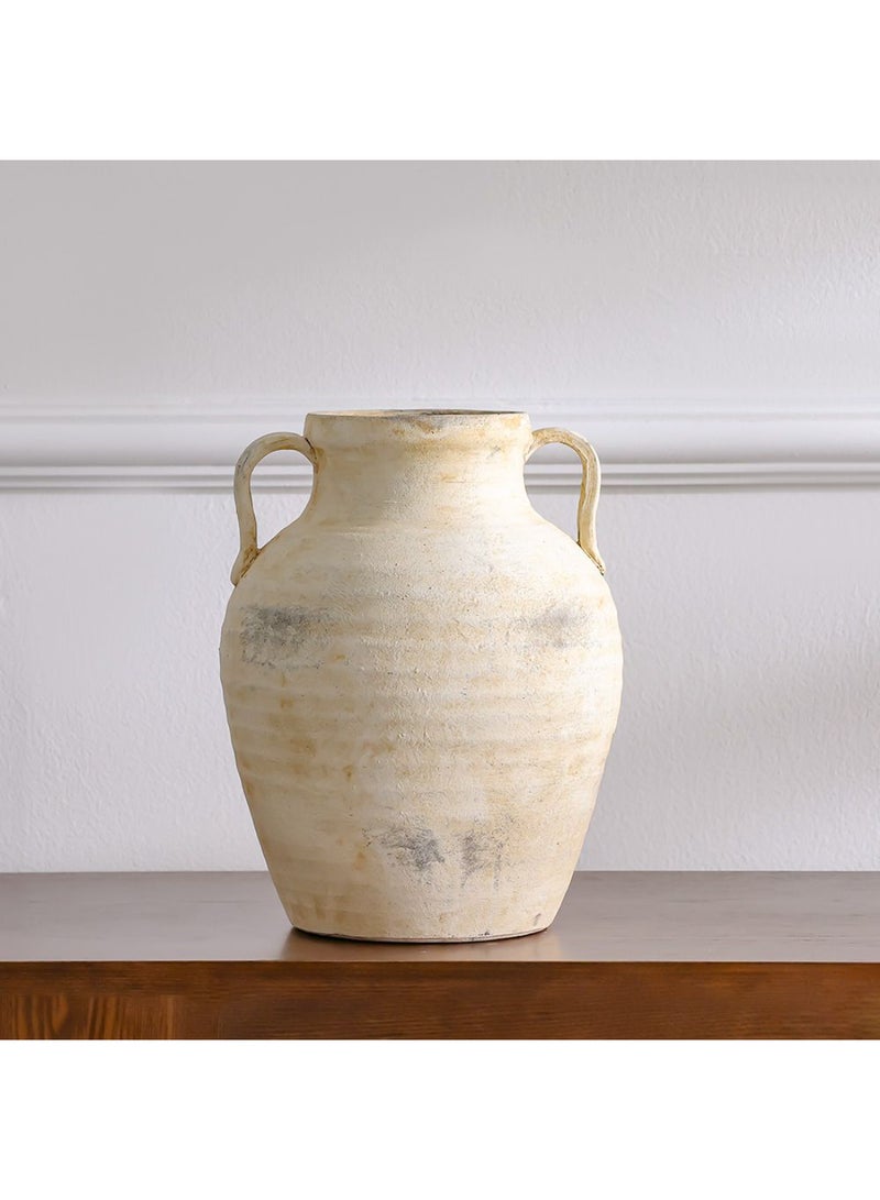 DANUBE HOME Venice Ceramic Urn Small Vase – Elegant Decorative Flower Vase for Home, Office & Table Decor, Stylish Modern Ceramic Pottery Accent for Living Room, Bedroom & Dining Table Centerpieces L25 X W25 X H32Cm - Image 1