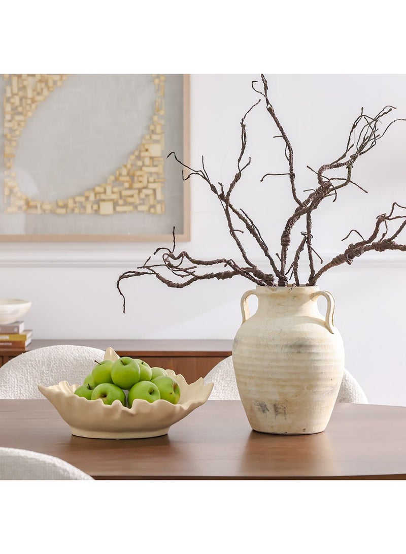 DANUBE HOME Venice Ceramic Urn Small Vase – Elegant Decorative Flower Vase for Home, Office & Table Decor, Stylish Modern Ceramic Pottery Accent for Living Room, Bedroom & Dining Table Centerpieces L25 X W25 X H32Cm - Image 3