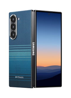 PITAKA Z Fold 6 MagEZ Case, Slim & Light For Samsung Z Fold 6 with a Case-Less Touch Feeling, 600D Aramid Fiber Woven Design - Moonrise  - Image 1