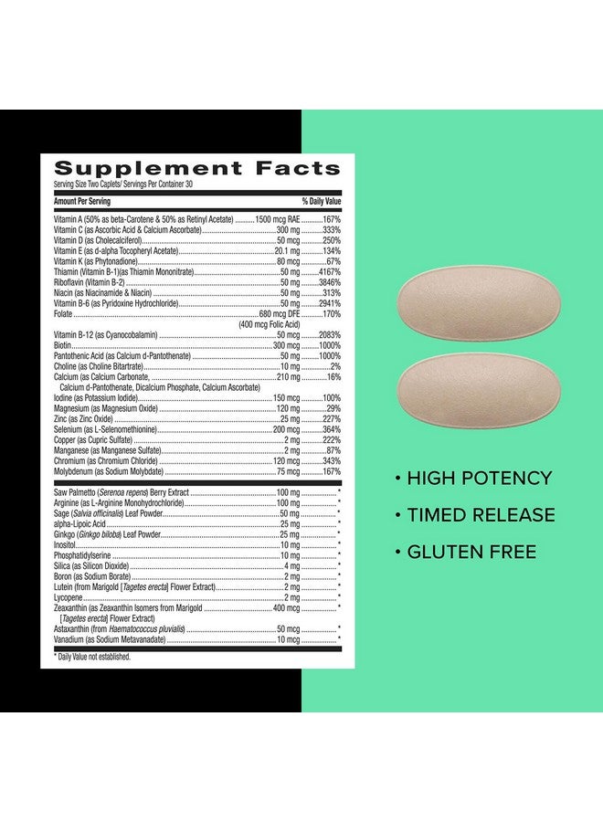 GNC Mega Men 50 Plus Multivitamin Caplets, Clinically Proven, Heart & Prostate Health, B Vitamins, Saw Palmetto, Memory, Vitamin D-3, 60 count - Image 5