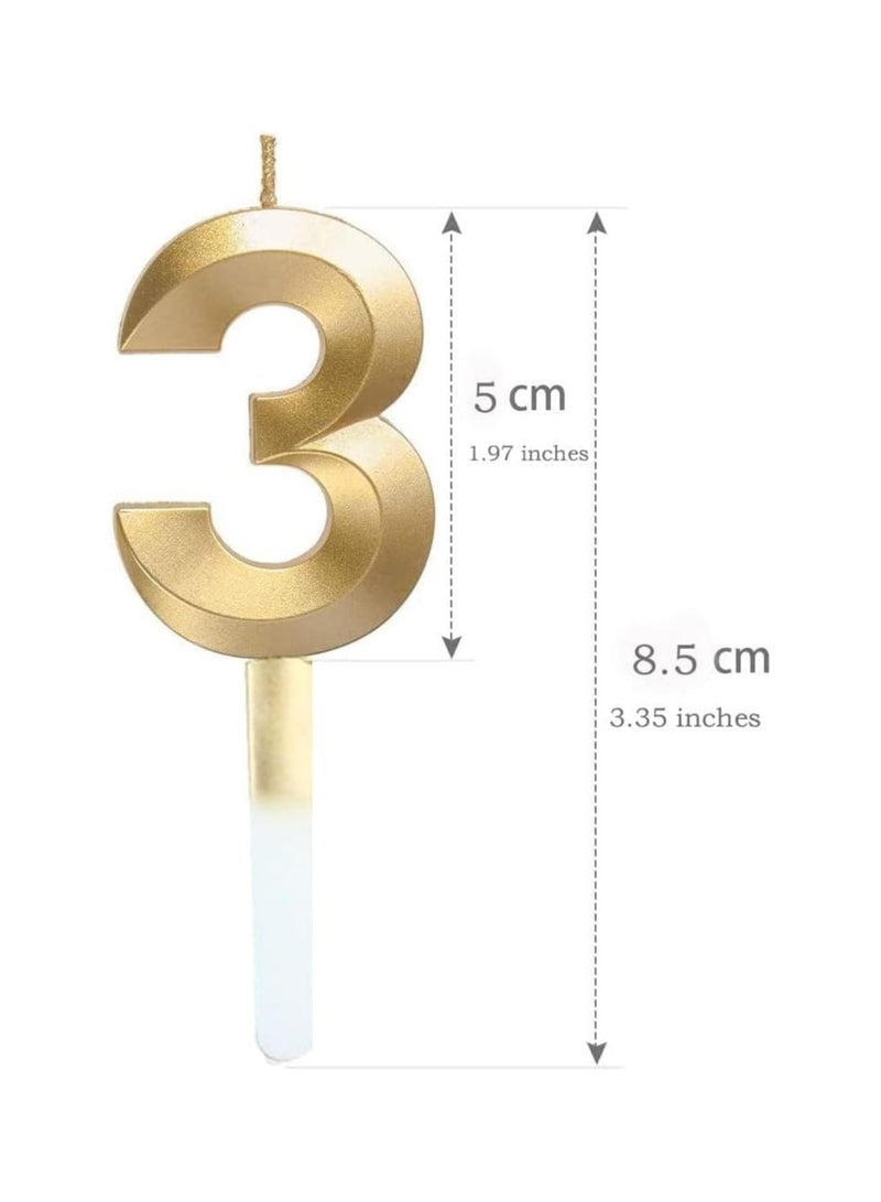 جولد إيدج شمعة كعكة عيد ميلاد GOLDEDGE، شمعة عيد ميلاد ذهبية لامعة، ديكور لحفلات أعياد الميلاد والذكرى السنوية وحفلات الزفاف وحفلات التخرج - Image 2