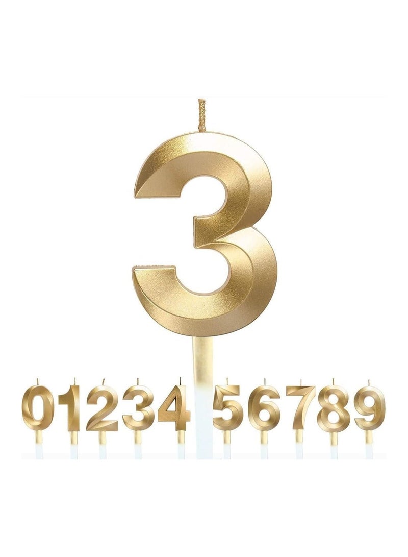 جولد إيدج شمعة كعكة عيد ميلاد GOLDEDGE، شمعة عيد ميلاد ذهبية لامعة، ديكور لحفلات أعياد الميلاد والذكرى السنوية وحفلات الزفاف وحفلات التخرج - Image 5