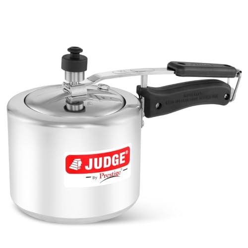 Judge by Prestige Deluxe 2 L Induction Bottom Pressure Cooker (Aluminium) - Image 1