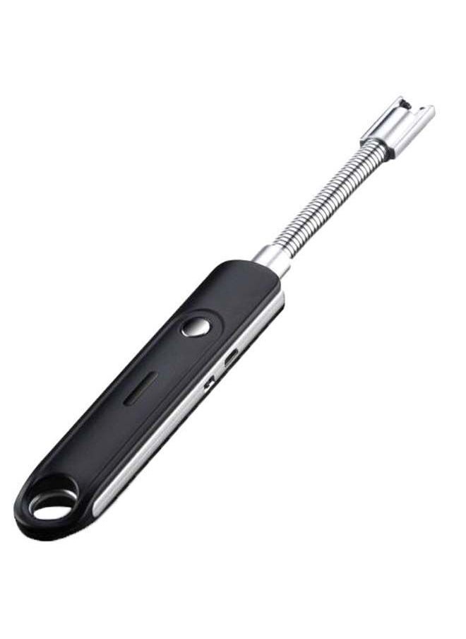 NIBEMINENT USB Pulse Hose Electric Lighter Black/Silver 