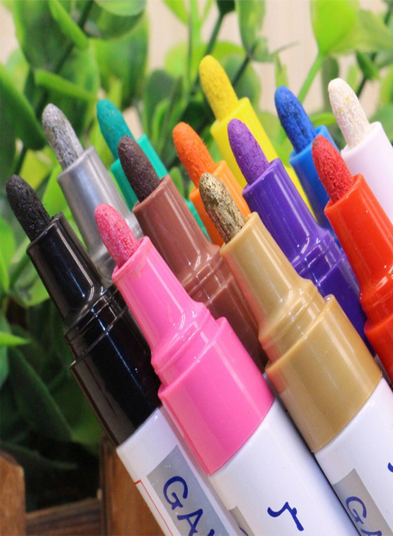 Portable Colorful Pen Car Tyre Tire Tread Rubber Metal Permanent Paint Markers Graffiti Oily Scratch Repairing Marker Pen - Image 3