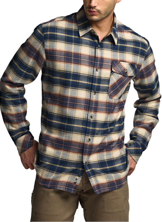 CQR Men's All Cotton Flannel Shirt, Long Sleeve Casual Button Up Plaid Shirt, Brushed Soft Outdoor Shirts - Image 2