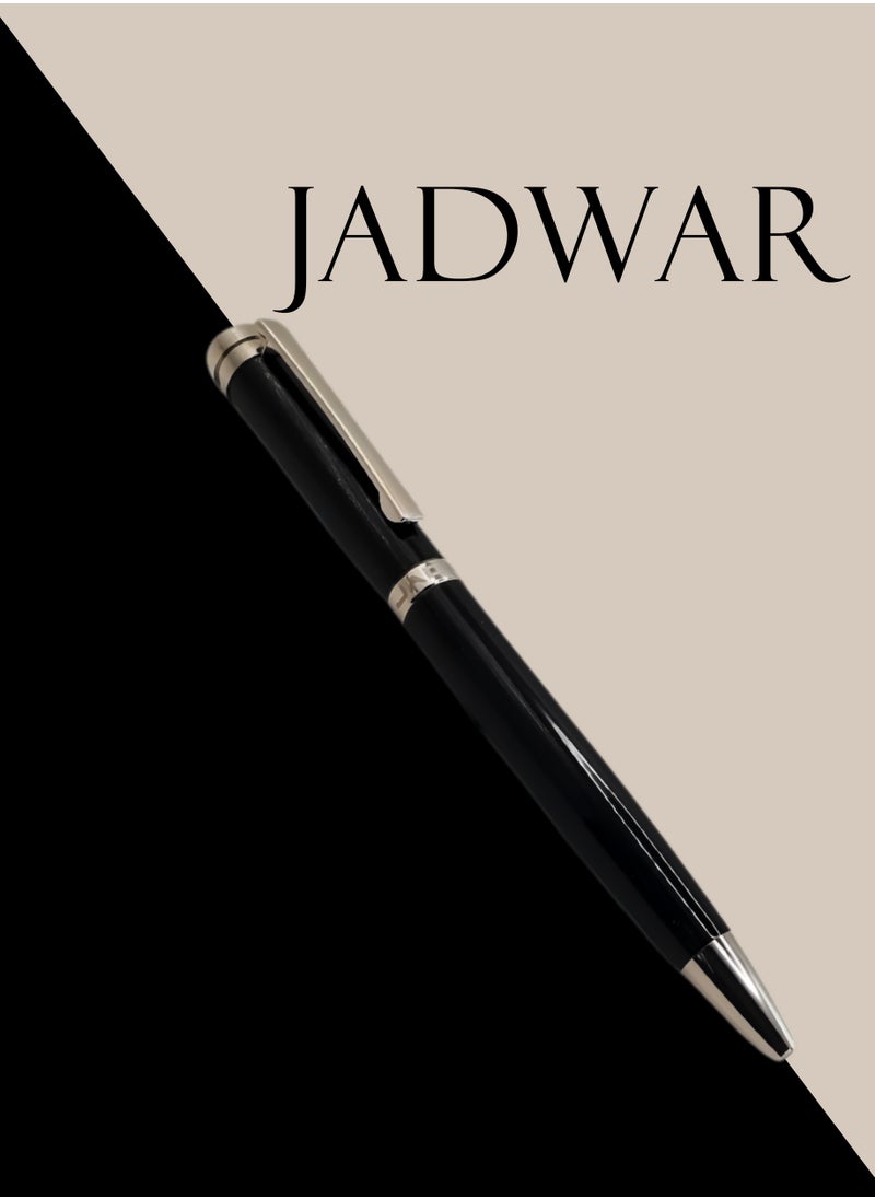 JADWAR - A classic writing pen with a beautiful design and smooth ink flow. It has an elegant body that adds to its appearance, and contains a special ink formula for a comfortable and wonderful writing experi - Image 1