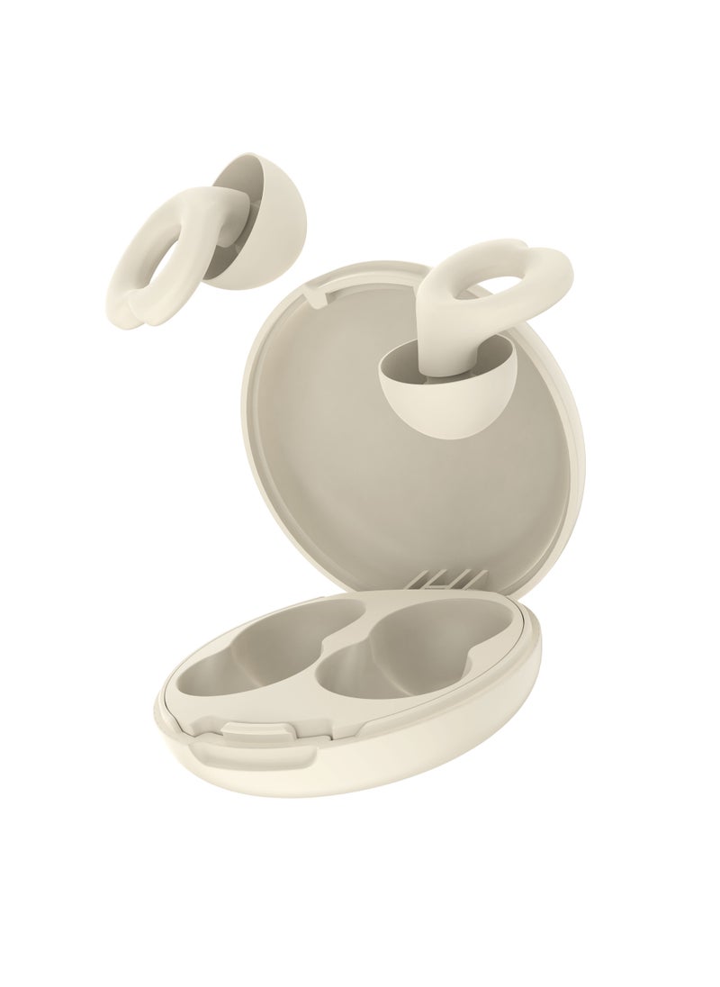 Chabeia - 30dB Ear Plugs for Sleeping & Flights – 8-Size Silicone Set with Travel Case, Noise Blocking Comfort for Shift Work (White) - Image 1