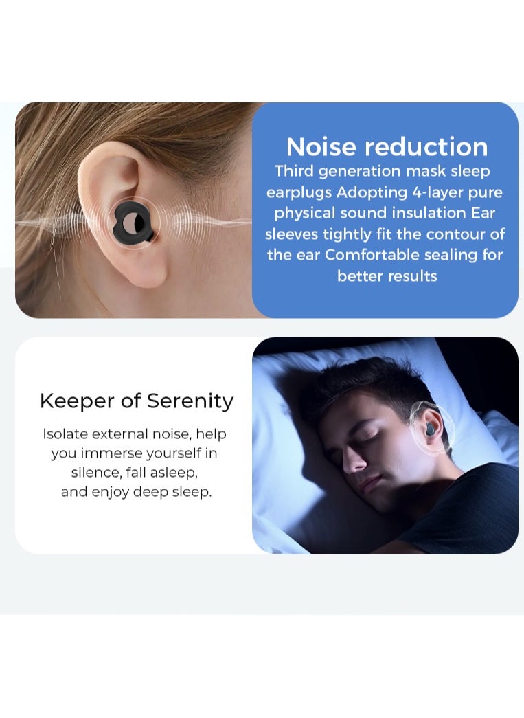 Chabeia - 30dB Ear Plugs for Sleeping & Flights – 8-Size Silicone Set with Travel Case, Noise Blocking Comfort for Shift Work (White) - Image 1