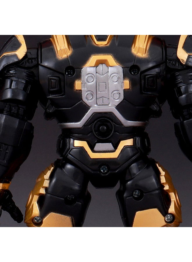 لعبة Anti-Hulk Mecha المضيئة الرجل الحديدي لعبة مصنوعة يدويًا لتزيين سطح المكتب نموذج Revenge Alliance مصنوع يدويًا مجموعة كاملة من الألوان: [سلسلة التحالف] إصدار Hulkbuster-golden + صندوق ألوان - Image 4