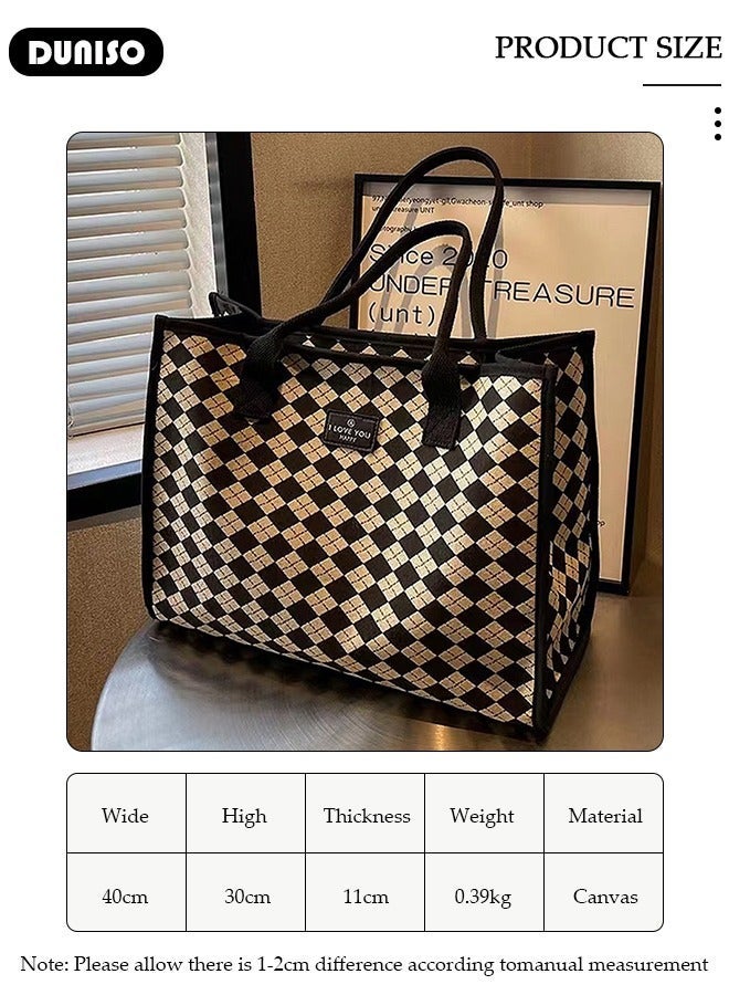 DUNISO Women's Shoulder Tote Bag Faux Leather Handbag for Women Large Capacity Messenger Bag, Fashionable Travel Shoulder Bag for Ladies Girls College Students - Image 4