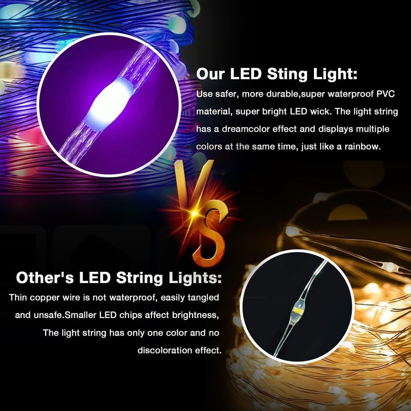Generic RGB Smart Fairy Strip String USB Lights Smart Control Music Sync Waterproof Remote Mobile App Colour Changing Light - Image 2