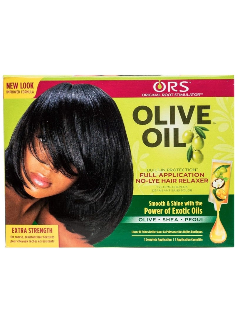ORS ORS No-Lye Hair Relaxer Kit | With Olive Oil | Extra Strength, Built In Protection | For Coarse Resistant Hair Textures  - Image 2