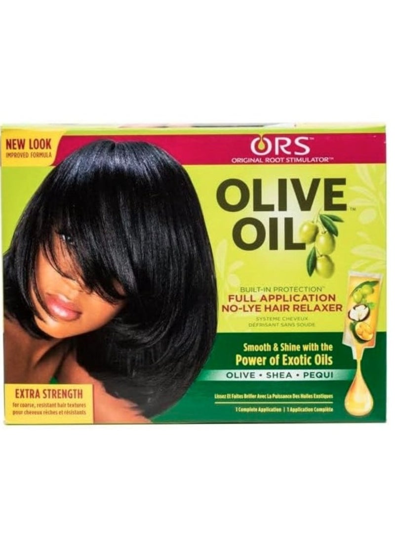 ORS ORS No-Lye Hair Relaxer Kit | With Olive Oil | Extra Strength, Built In Protection | For Coarse Resistant Hair Textures  - Image 5