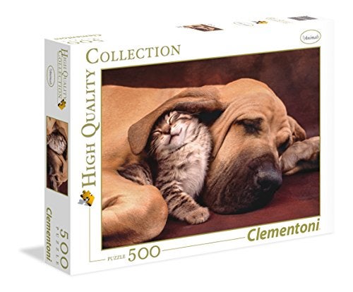 Clementoni Cuddles Cute Cat & Dog 500 Piece Jigsaw Puzzle for Adults - Image 5