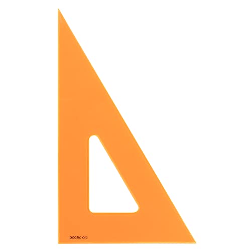 Pacific Arc's Scholastic Triangle - 8 inch - Fluorescent - 30/60 Angle - Polystyrene - Inking Edge - Technical Drawing Tools, Drafting, Architect and Engineering. - Image 1