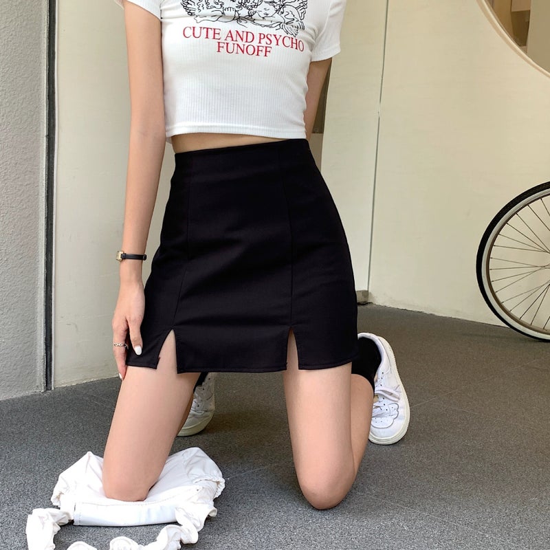 Anti-Slip Skirt Women'S Summer Work Skirt Summer White Thin Professional Skirt Hip Workwear Black A- Line Skirt - Image 5