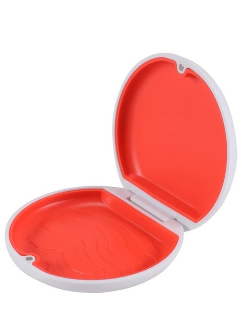 Retainer Case Slim Aligner Case, Retainer Mouth Guards Travel Case(Circle,White)