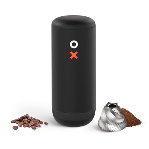 Nuttii Burr Coffee Grinder – Electric, Portable, Small, Quiet Adjustable Conical Burr Coffee Bean Mill, 20 Grind Settings for Espresso, Pour-Over, French Press Moka, for Home Travel Use (Matte Black) - Image 1