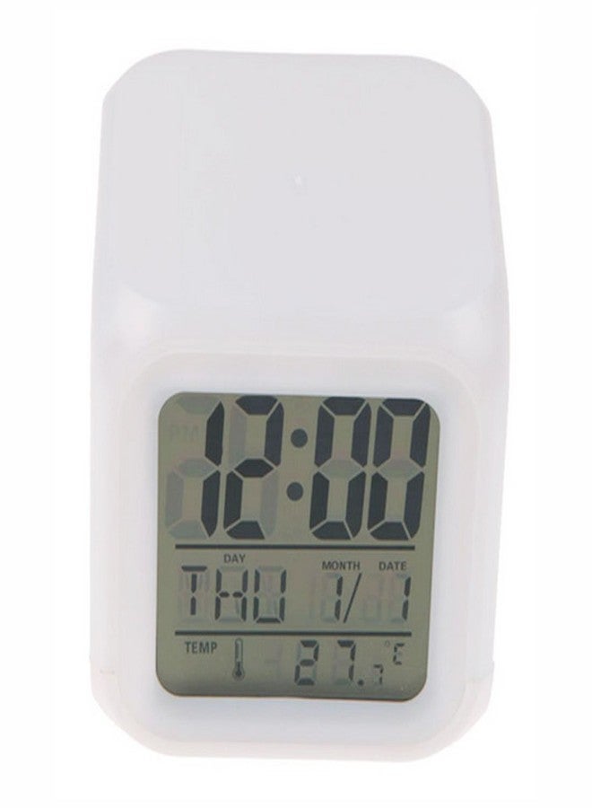 GARASANI Child Clock Digital Alarm Clocks 7 Colors Changing Digital Alarm Clock LED Change LCD - Image 3