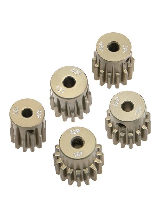 Share Goo 7075 Aluminum Alloy 32DP 3.175mm Pinion Gear Sets 12T 13T 14T 15T 16T Motor Gears Fit 3.175mm (1/8-Inch) Shaft Compatible with HPI Losi Axial Traxxas Tamiya 1/10 RC Car,5Pack - Image 4