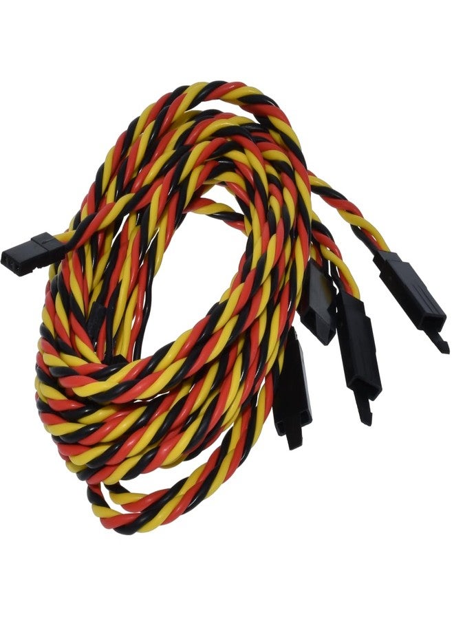 BackBay R/C BackBayRC - 20awg Twisted Servo Extension Cable w/Safety Clip - 100 Strands for RC Vehicles, Drones, E-Bikes - 8 Lengths / 5 Wires per Pack (75CM / 30in) - Image 2
