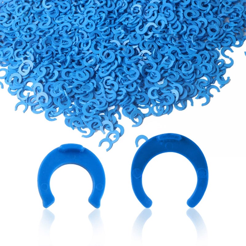 YXCCSE 100Pcs 14 and 50Pcs 38 Locking Clips Clamps Blue Locking Clips for RO Reverse Osmosis Water Filter Fittings Locking Clips Clamps Quick Connector PE Pipe Fitting Filter System Accessories