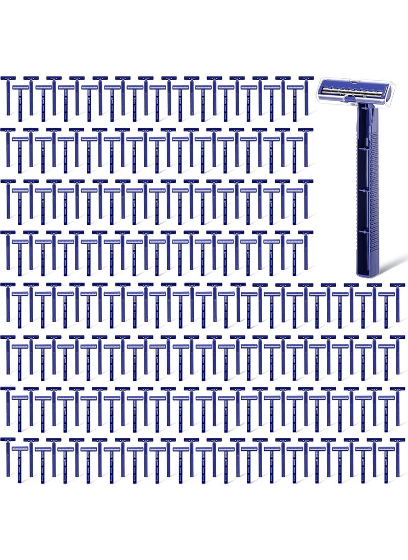 Chumia - Chumia Twin Blade Razors for Men Stainless Steel Disposable Razors Men Bulk Plastic Shavers Multipurpose Portable Manual Disposable Shavers for Bathing Hotel Travel600 Pieces - Image 1