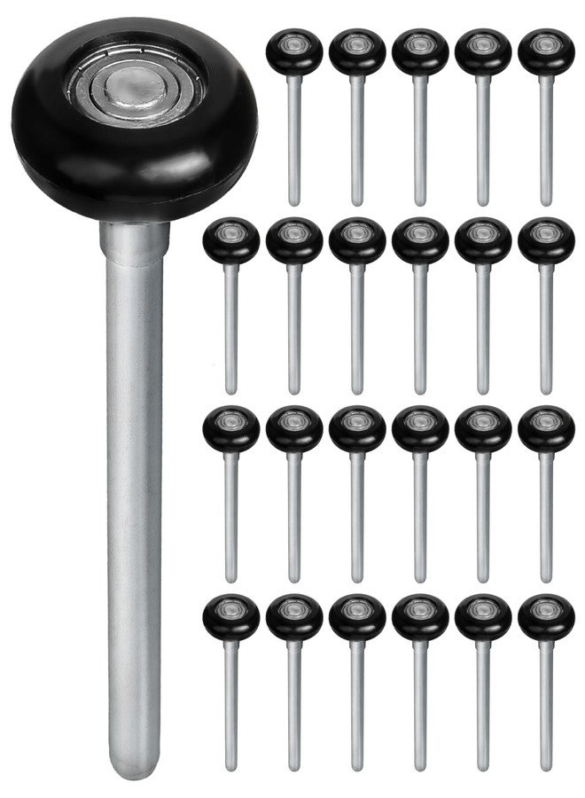 BlueStars 24-Pack 1.8" Nylon Garage Door Rollers with 4.7" Stem - 6200ZZ Sealed Bearing 8 Balls Design - Quiet and Durable Replacement for Standard 2" Track Garage Doors (Black) - Image 1