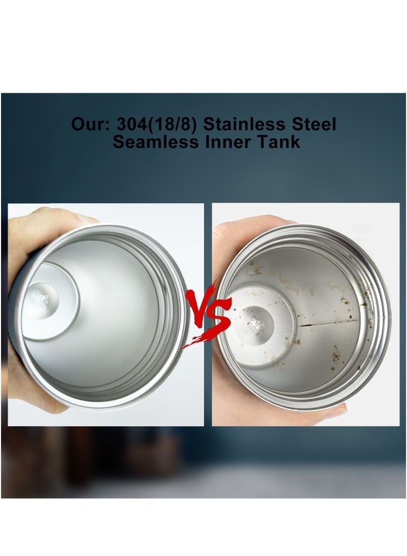 سيستار كوب القهوة السفر 510ML / 17oz مع عرض درجة الحرارة LED الفولاذ المقاوم للصدأ الفراغ الجليد والمشروبات الساخنة معزولة الكأس للمكتب المنزلي أعمال في الهواء الطلق السيارة الأحمر - Image 5