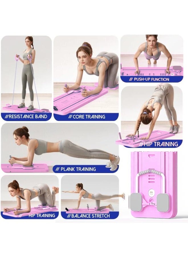 Jourvent Abdominal Board,Pilates Reformer Set,Multi-Purpose Foldable Pilates Reformer Board,High Strength Pilates Equipment Portable Fitness Board For Home Women Men - Image 2