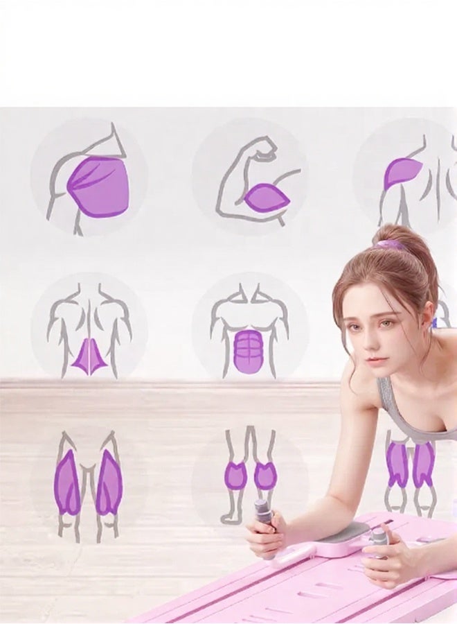 Jourvent Abdominal Board,Pilates Reformer Set,Multi-Purpose Foldable Pilates Reformer Board,High Strength Pilates Equipment Portable Fitness Board For Home Women Men - Image 4