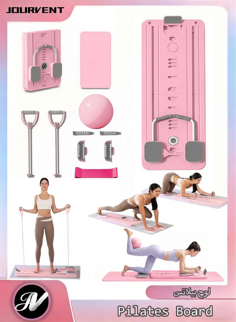 Jourvent Abdominal Board,Pilates Reformer Set,Multi-Purpose Foldable Pilates Reformer Board,High Strength Pilates Equipment Portable Fitness Board For Home Women Men - Image 1