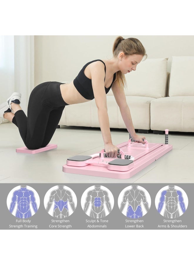 Jourvent Abdominal Board,Pilates Reformer Set,Multi-Purpose Foldable Pilates Reformer Board,High Strength Pilates Equipment Portable Fitness Board For Home Women Men - Image 4