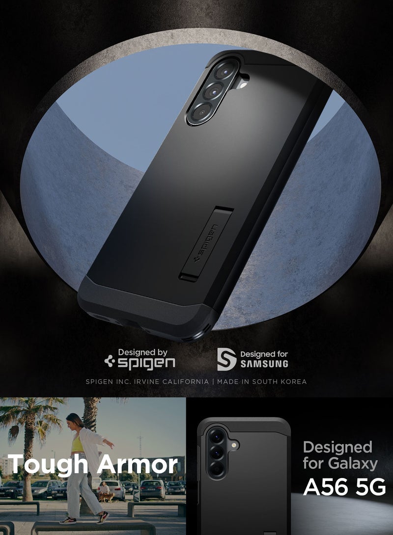 Spigen Tough Armor for Samsung Galaxy A56 5G Case Cover with Extreme Impact Foam (2025) - Black  - Image 2