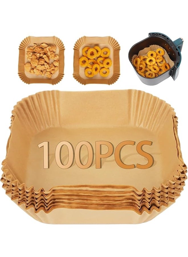 Air Fryer Disposable Paper Liners 100 Sheets Non Stick Baking Parchment Oil Proof Heat Resistant Cooking Paper for Air Fryer Oven Microwave Round Food Safe Disposable Kitchen Accessories - Image 5