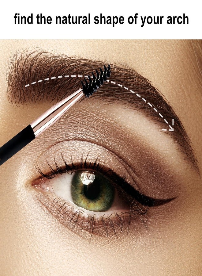 Profusion Cosmetics Professional Dual-Ended Spoolie Angled Eye Brow Brush for Precision Application and Blending of Eye Brow Powders Waxes and Gels Black - Image 5