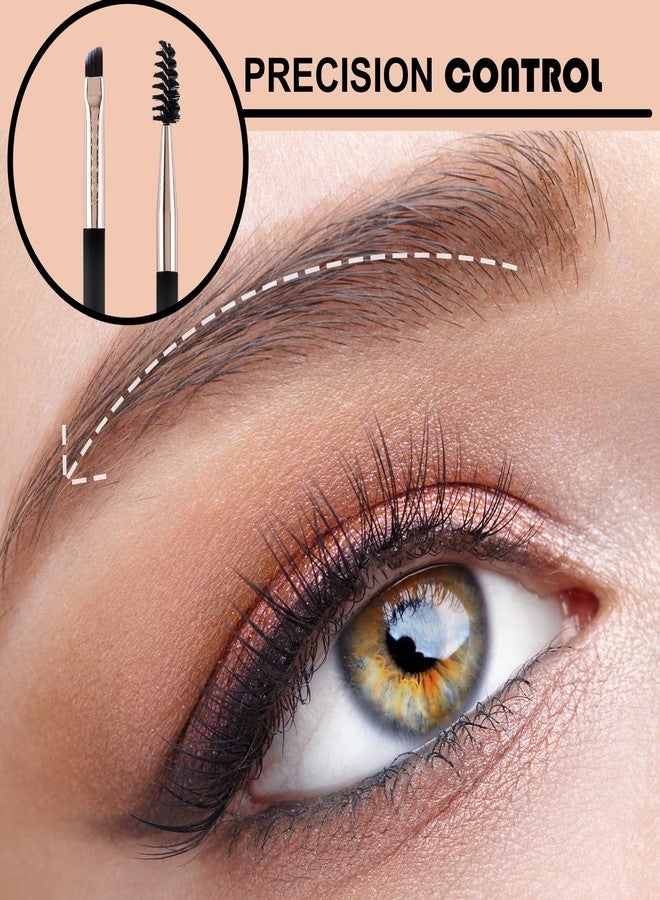 Profusion Cosmetics Professional Dual-Ended Spoolie Angled Eye Brow Brush for Precision Application and Blending of Eye Brow Powders Waxes and Gels Black - Image 4