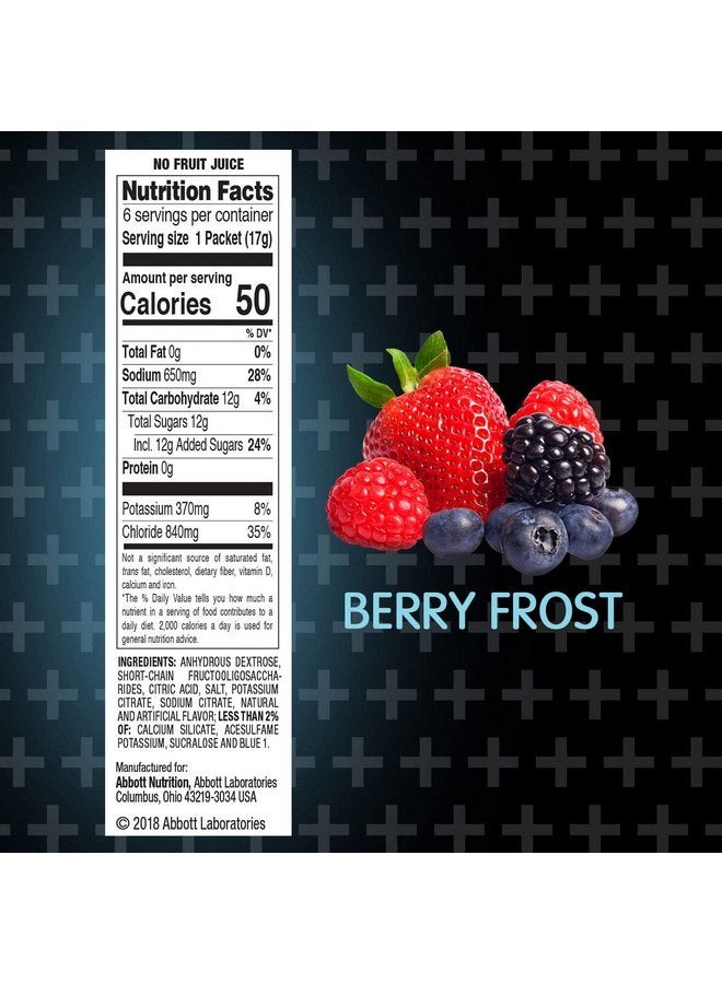 بيدياليت مسحوق الإلكتروليت Pedialyte AdvancedCare Plus، مع 33% المزيد من الإلكتروليتات والبريبايوتيك PreActive، بيري فروست، عبوات مسحوق مشروب الإلكتروليت، 0.6 أونصة، 6 عبوات - Image 3