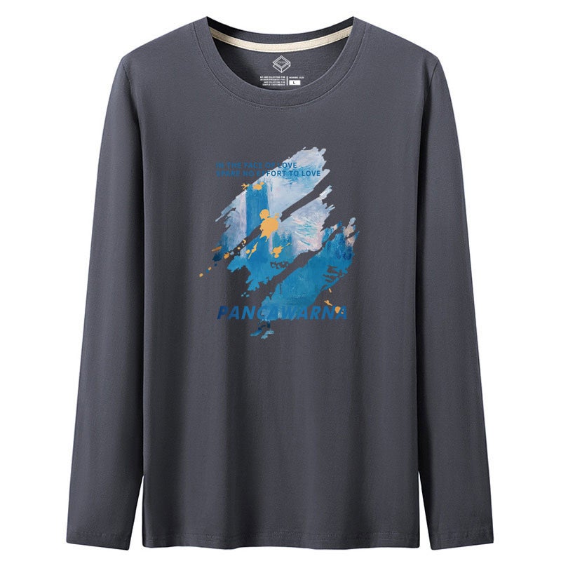 Long Sleeve T-Shirt Men'S Korean Style Student'S Autumn Clothes Trendy Brand Base Shirt Top Trendy Round Neck Men'S Long T-Shirt - Image 5