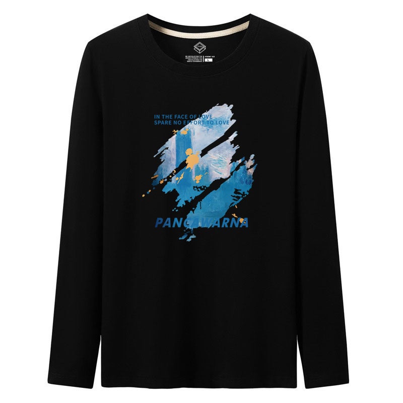 Long Sleeve T-Shirt Men'S Korean Style Student'S Autumn Clothes Trendy Brand Base Shirt Top Trendy Round Neck Men'S Long T-Shirt - Image 3