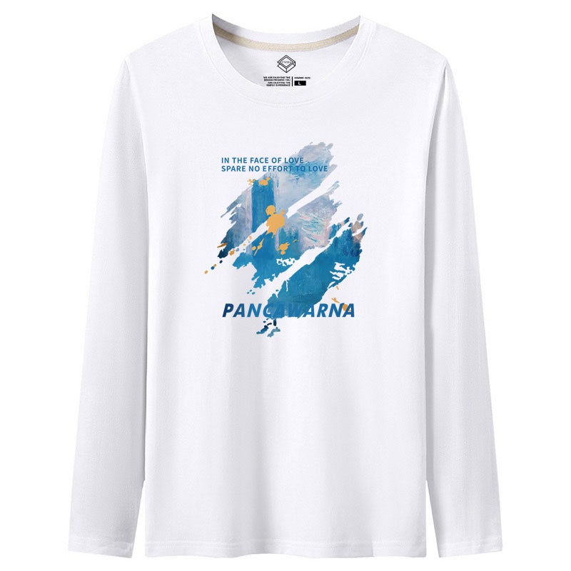 Long Sleeve T-Shirt Men'S Korean Style Student'S Autumn Clothes Trendy Brand Base Shirt Top Trendy Round Neck Men'S Long T-Shirt - Image 1