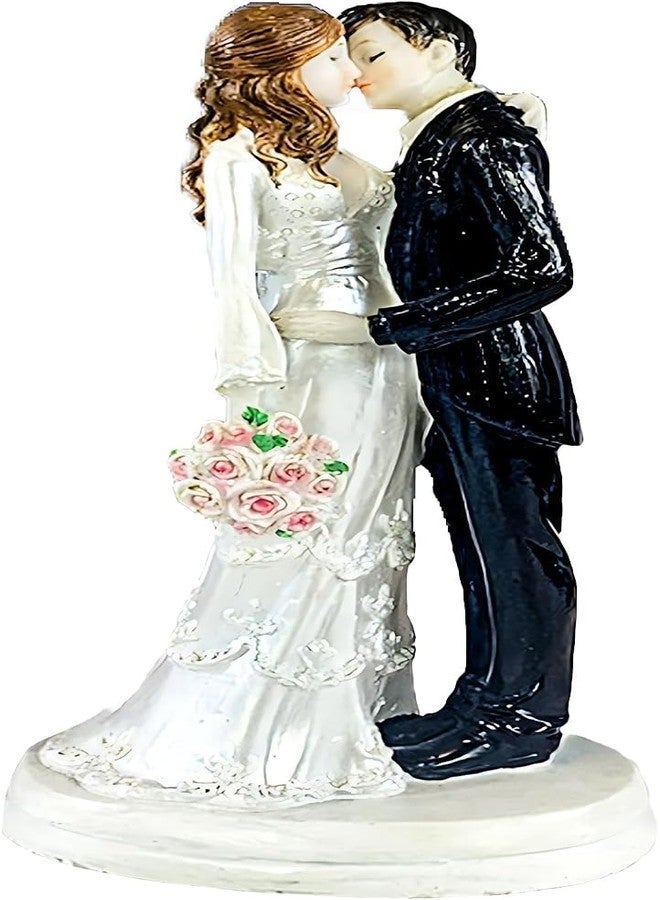 CHELEI2019 6.9" Romantic Wedding Cake Topper Bride and Groom Figurine for Party Decoration - Image 1