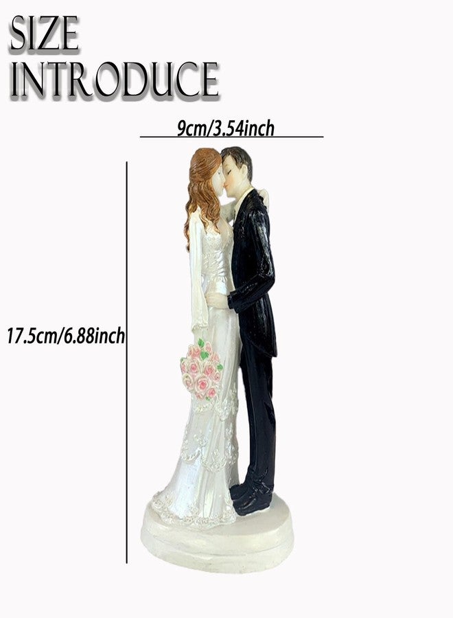 CHELEI2019 6.9" Romantic Wedding Cake Topper Bride and Groom Figurine for Party Decoration - Image 3