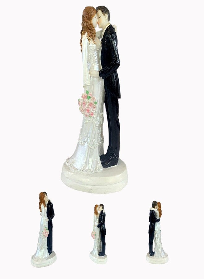 CHELEI2019 6.9" Romantic Wedding Cake Topper Bride and Groom Figurine for Party Decoration - Image 2
