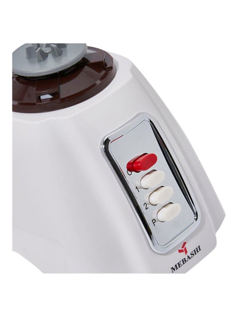 Mebashi Mebashi 3-in-1 Blender (ME-BL1005W) – 1.6L | Blender, Grinder, Chopper, and Filter | 350W | Stainless Steel Blade | Pulse & 2-Speed Control (350W) - Image 3