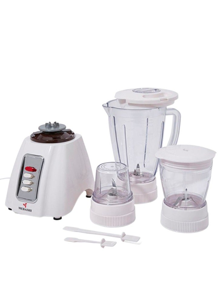 Mebashi Mebashi 3-in-1 Blender (ME-BL1005W) – 1.6L | Blender, Grinder, Chopper, and Filter | 350W | Stainless Steel Blade | Pulse & 2-Speed Control (350W) - Image 2