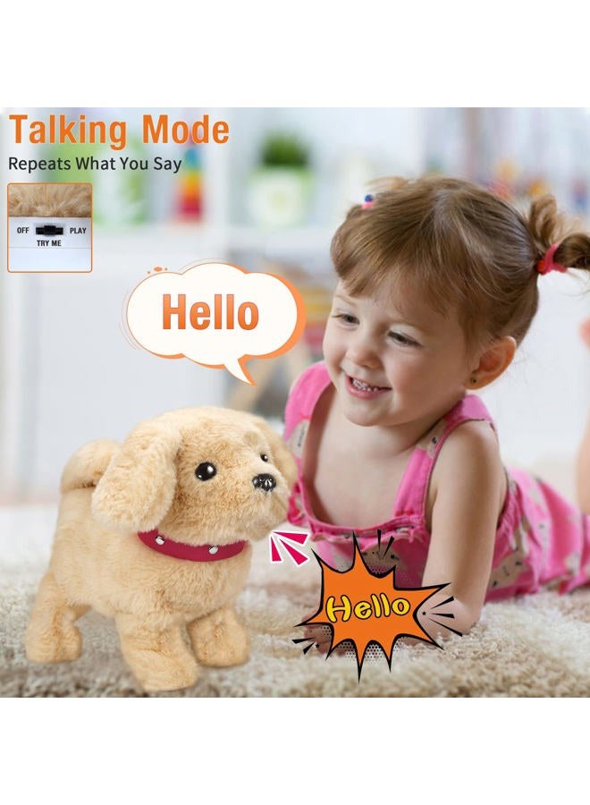 Koonie Talking Golden Retriever, Repeats What You Say, Plush Animal Electronic Interactive Toy, Repeating Singing Walking and Barking Pet, Stuffed Puppy Walking Dog for Kids Boys Girls Gift - Image 3
